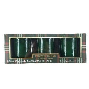 THreshold green frosted 2.2oz 3pk Glass Jar Candle‎ Frosted Green balsam